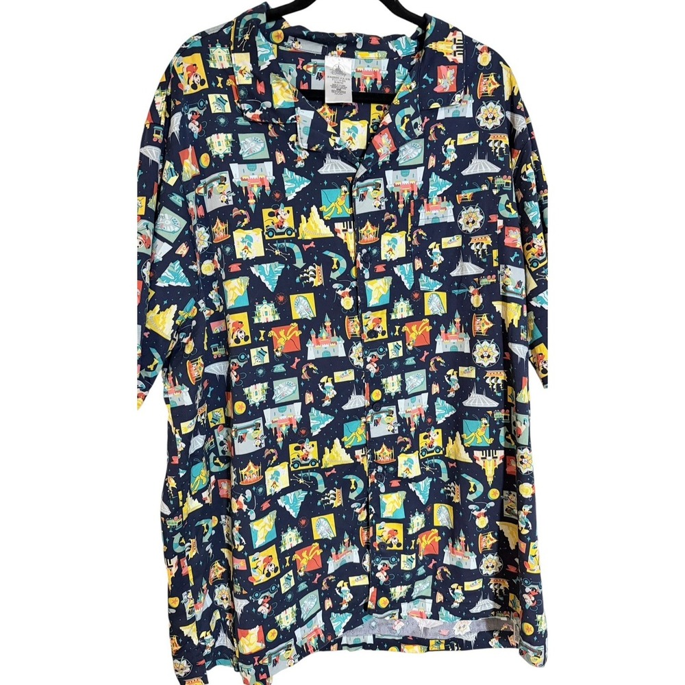 Men's Disney Disneyland Play In the Parks Button Down Collared 3x 3xl Shirt